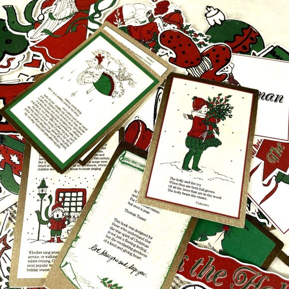 Lot 50 Christmas Die Cuts Unique Junk Journal Scrapbooking Supplies Ephemera u - Picture 5 of 12